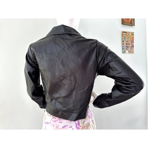 Wonder Nation Black Asymmetrical Zip Moto Biker Jacket size Girls XXL 18 - Picture 2 of 5